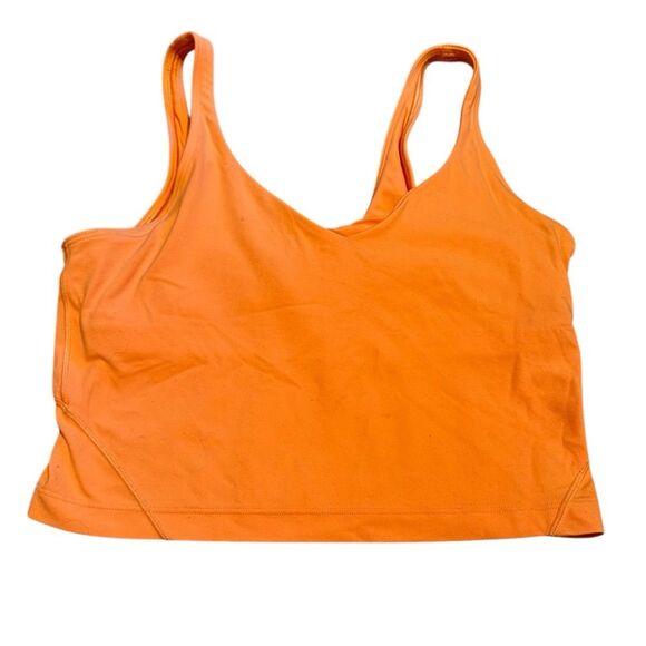 Lululemon Women’s 8 Align Tank Orange Soda Fitted Crop Basic Trendy Athletic - Picture 2 of 11